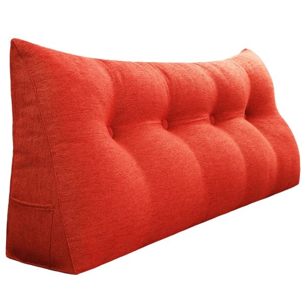 Travesseiro de encosto 39 polegadas vermelho