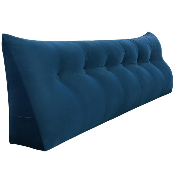 Coussin de lecture 71 pouces bleu foncé