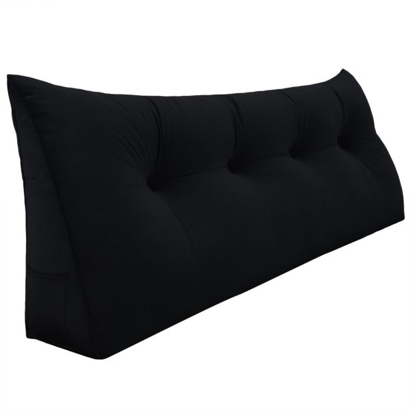 Travesseiro de cunha 47 polegadas preto
