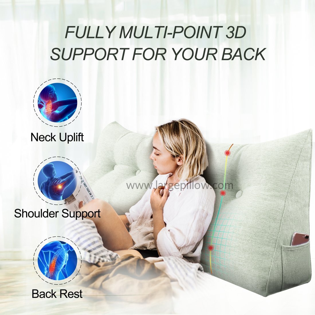 Large Back Support Pillow 