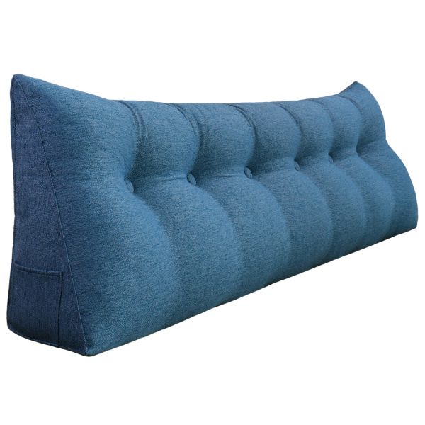 Wedge pillow 71inch blue