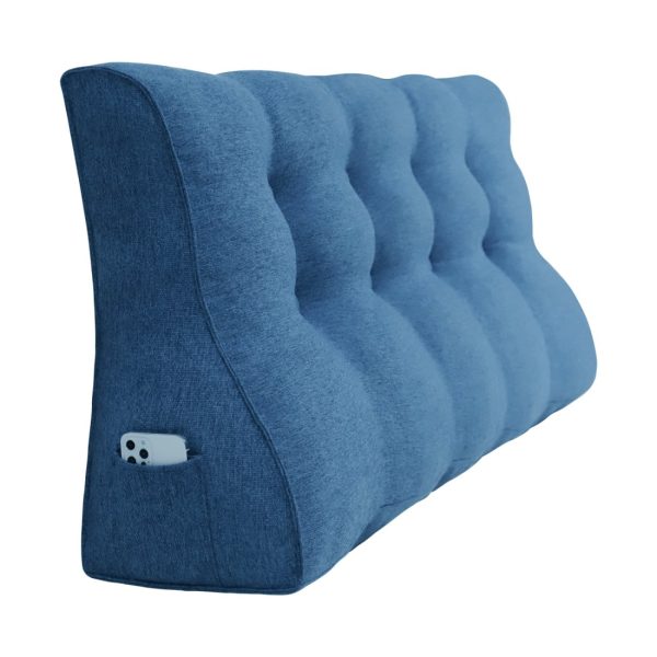 poduszka przytulająca pościel w kolorze niebieskim