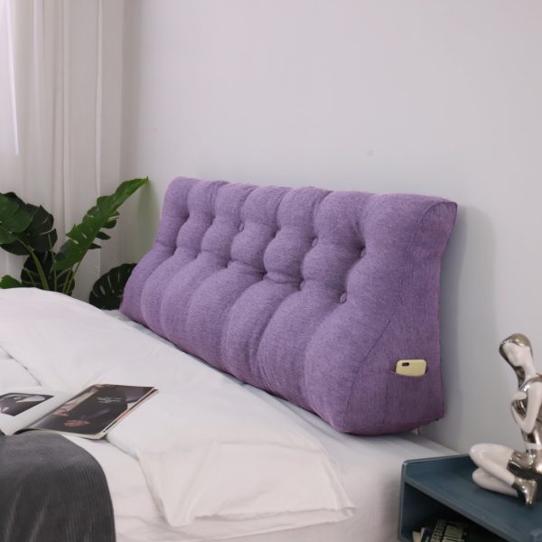 cuscino schienale in lino viola chiaro