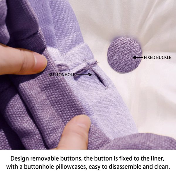 подушка для спины huxing льняная светло-фиолетовая
