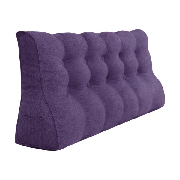 cuscino schienale in lino viola chiaro