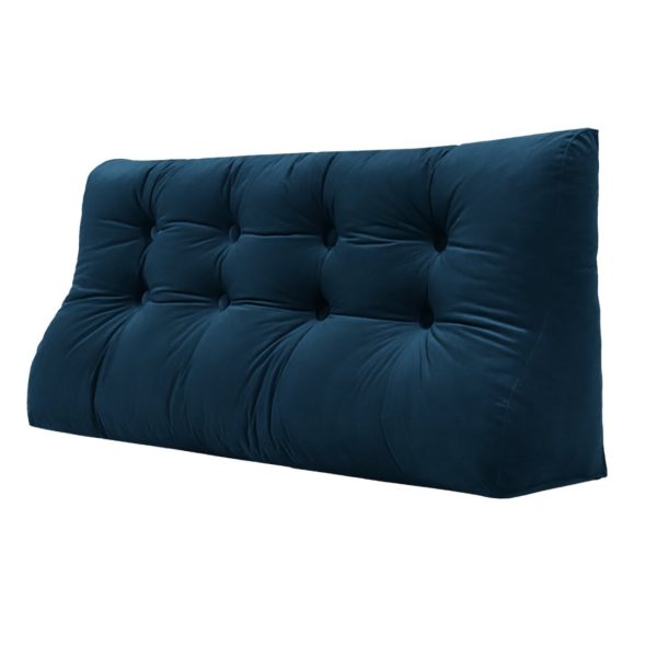 almohada de respaldo huxing terciopelo azul