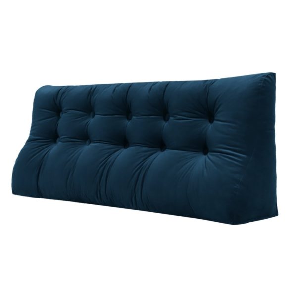 almohada de respaldo huxing terciopelo azul