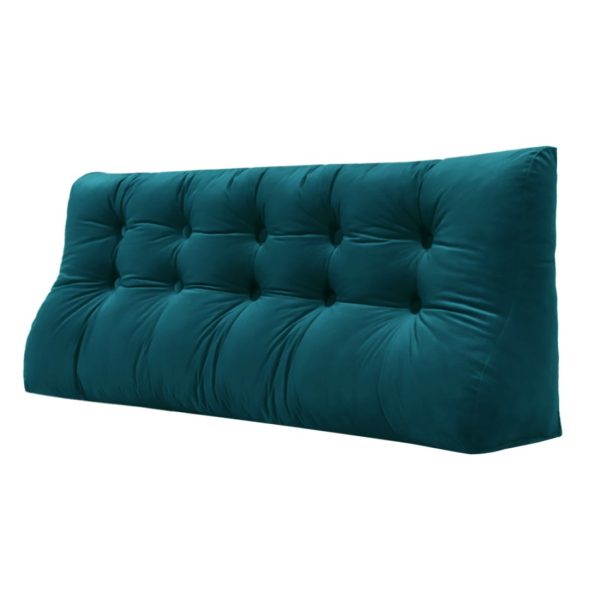 coussin de dossier huxing velours cyan