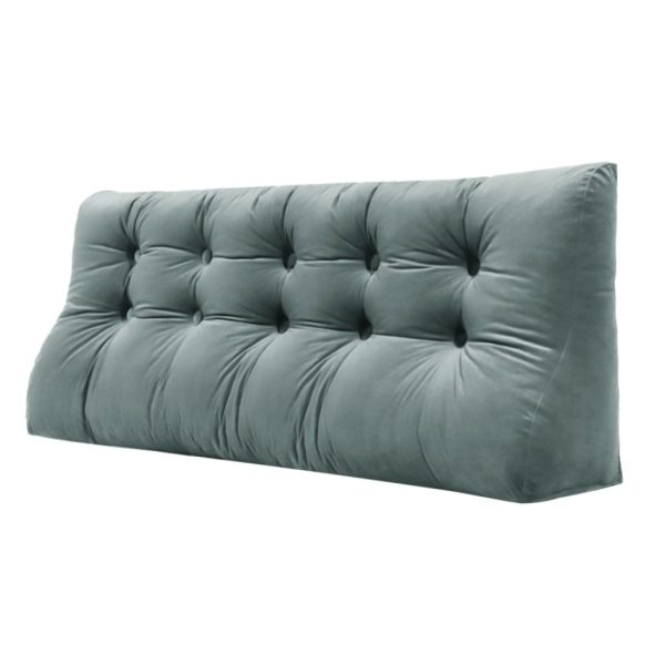 almohada de respaldo huxing terciopelo gris