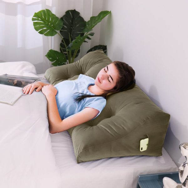 almohada de respaldo huxing terciopelo bronceado