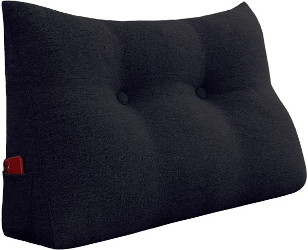 coussin de dossier en lin noir