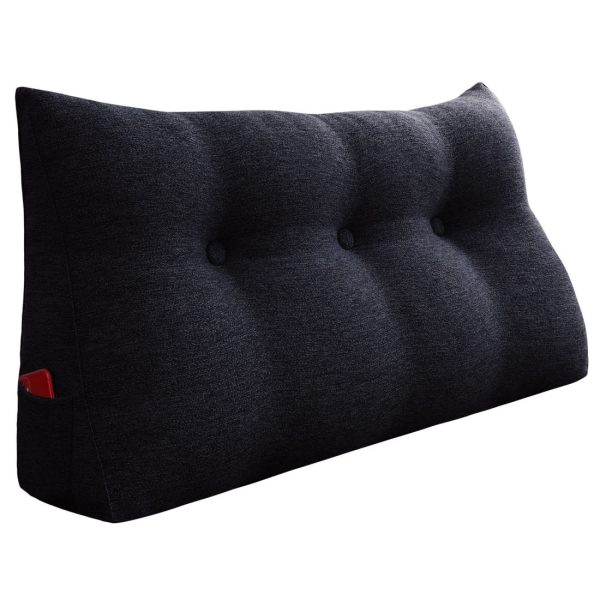 almohada de lino negro