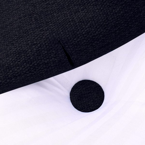 almohada de lino negro
