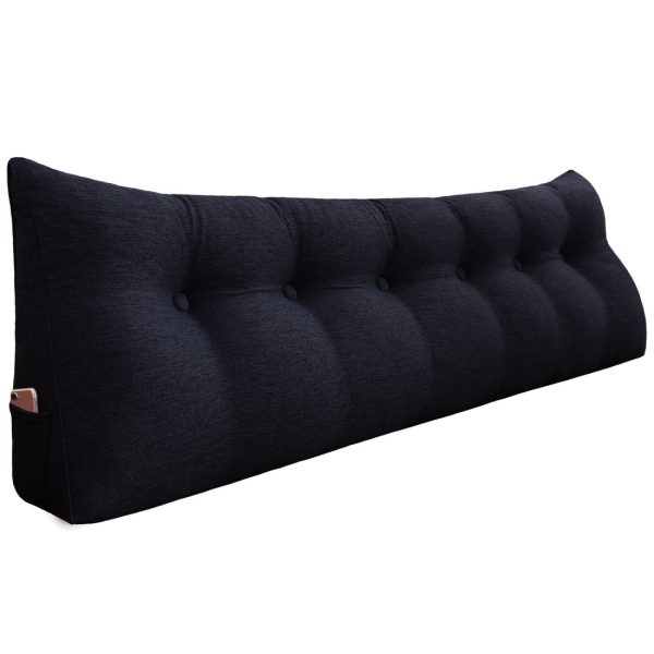 almohada de lino negro