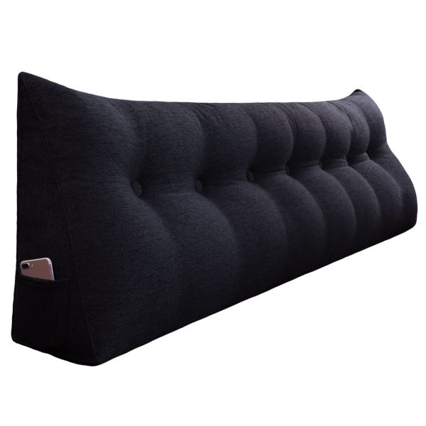 almohada de lino negro