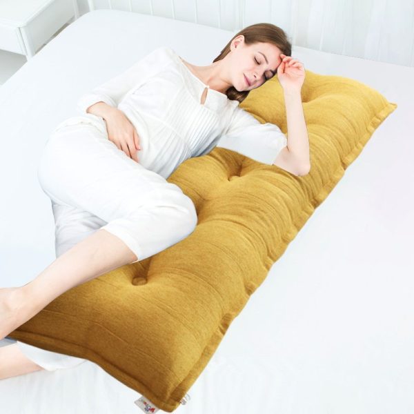 coussin de dossier jaune