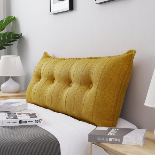 coussin de dossier jaune