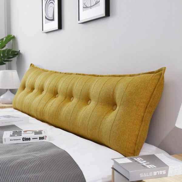 coussin de dossier jaune