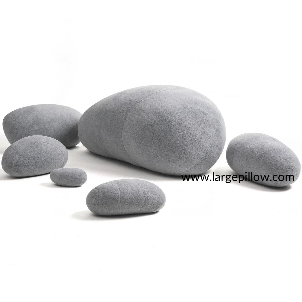 Pebble Stone Rock Shape Pillow Cushion With Stuffing 3D Plush Pillow Cushion  Soft Stuffed Pillow Cushion For Children Home Decor