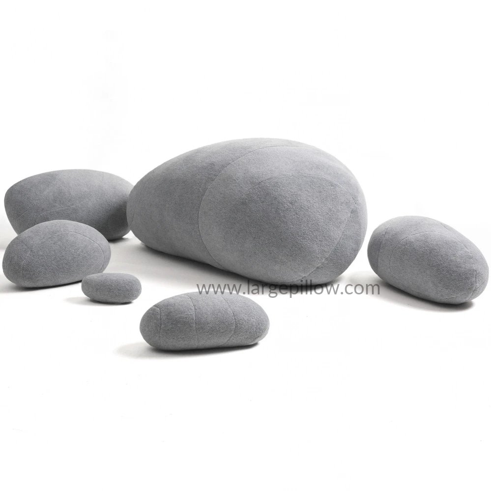 Pebble Stone Rock Shape Pillow Cushion With Stuffing 3D Plush Pillow Cushion  Soft Stuffed Pillow Cushion For Children Home Decor