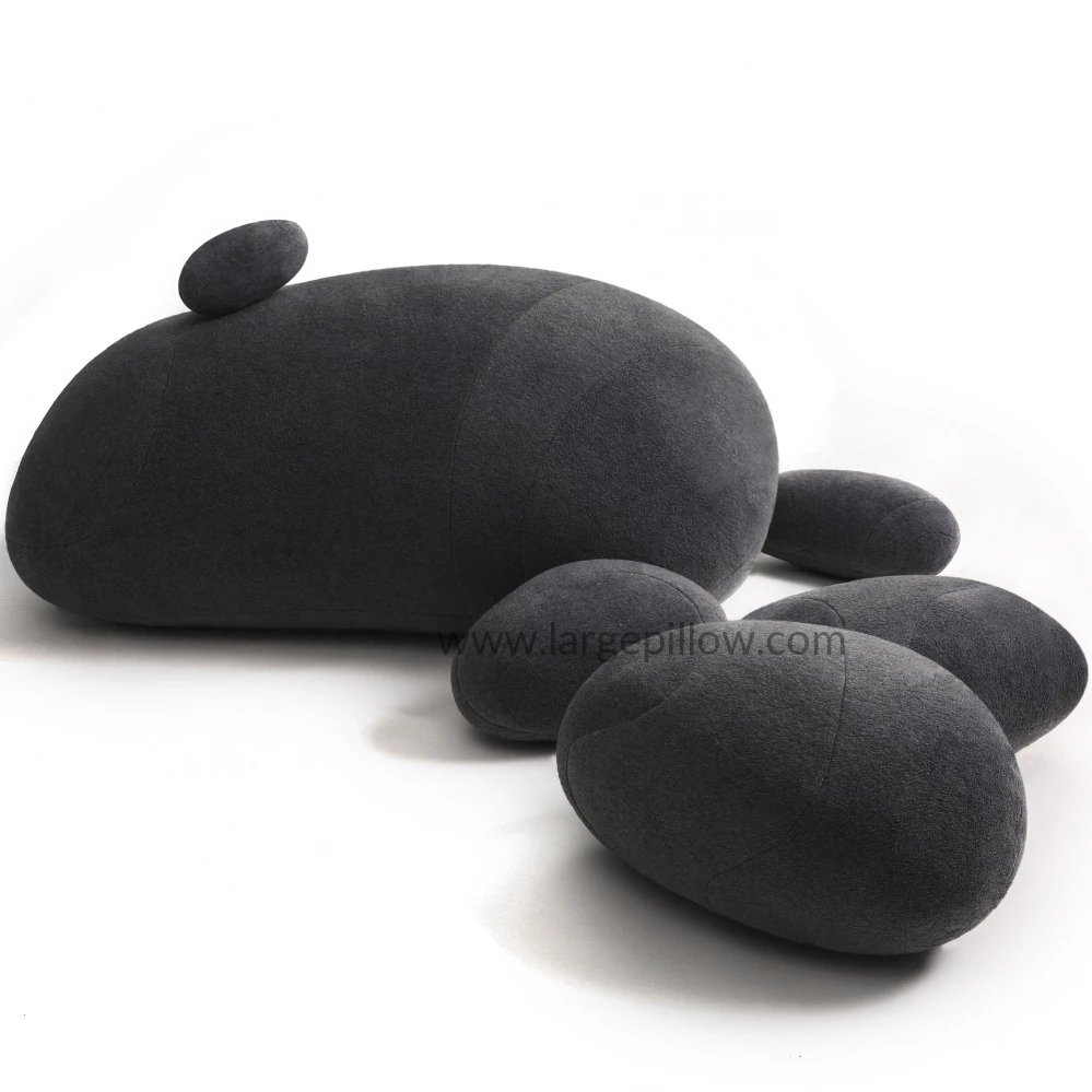 Pebble Stone Rock Shape Pillow Cushion With Stuffing 3D Plush Pillow Cushion  Soft Stuffed Pillow Cushion For Children Home Decor