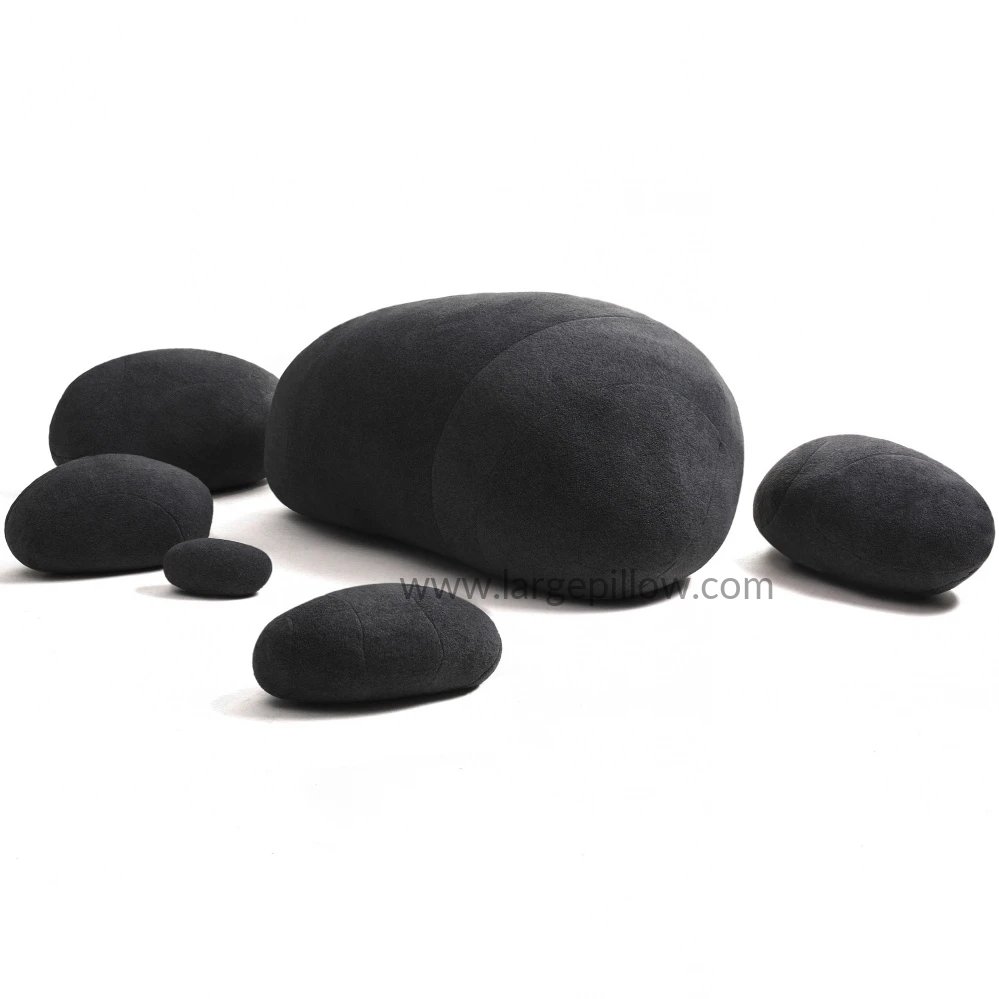 Pebble Stone Rock Shape Pillow Cushion With Stuffing 3D Plush Pillow Cushion  Soft Stuffed Pillow Cushion For Children Home Decor