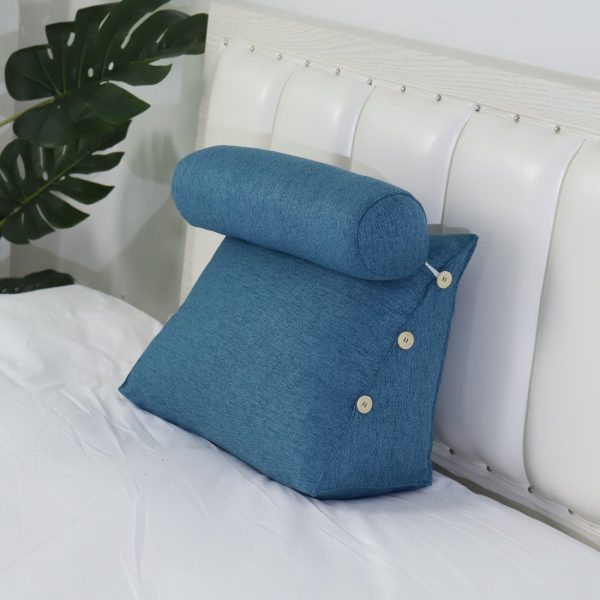 cuscino da lettura bolster blu