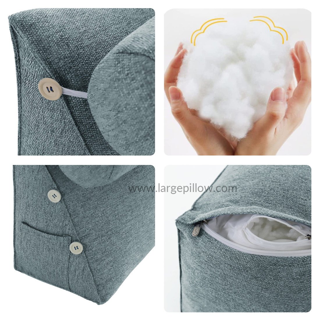 Cuscino da Lettura per Letto e Divano Ergonomico,Cuscino da Lettura con  Supporto Lombare,Cuscini Da Lettura Lavabili,Extra-large Cuscino Schienale letto  per Giocare,Leggere,Rilassarsi,Lavorare : : Casa e cucina