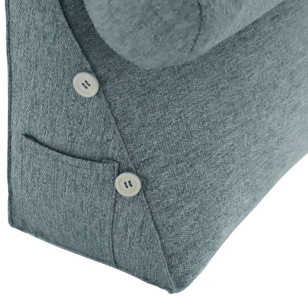 coussin de lecture traversin gris