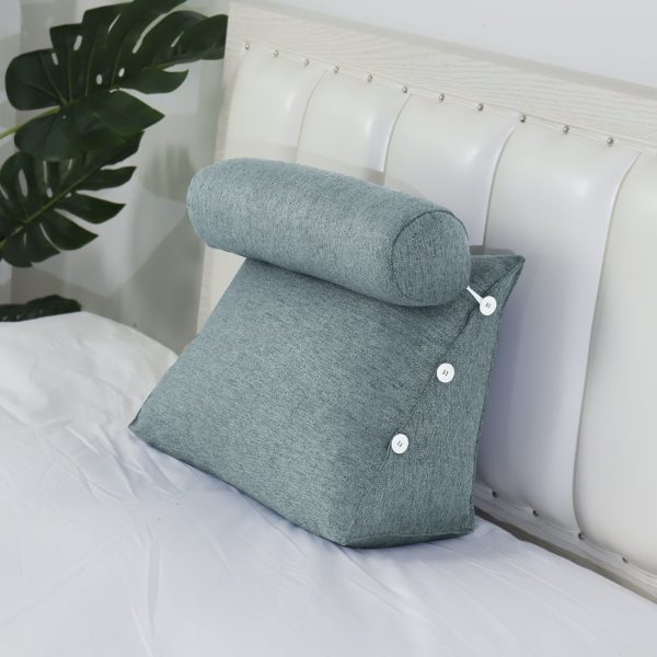 coussin de lecture traversin gris