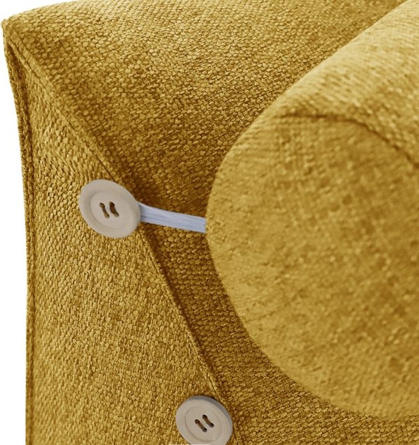 coussin de lecture traversin jaune