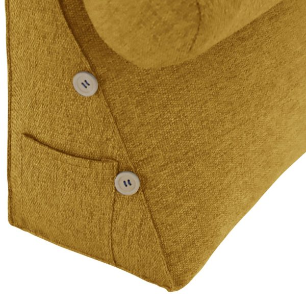 coussin de lecture traversin jaune