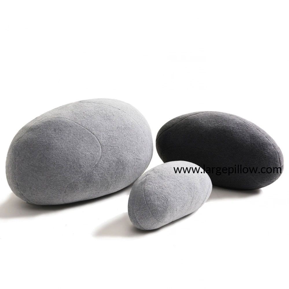 Pebble Stone Rock Shape Pillow Cushion With Stuffing 3D Plush Pillow Cushion  Soft Stuffed Pillow Cushion For Children Home Decor
