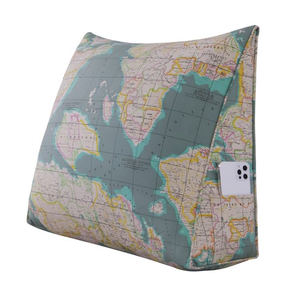 Mapa verde de almohada de cuña