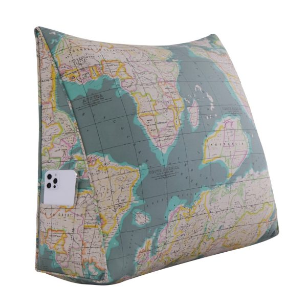 mapa verde wedgepillow