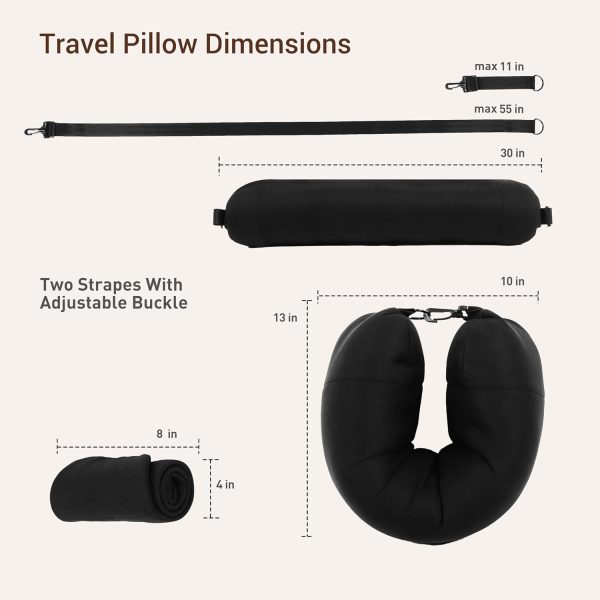 Portable Neck Pillow, Clothes-Stuffable, Ideal for Trips - Изображение 3