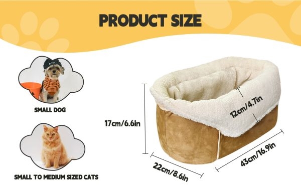 Small Dog Car Seat with Safety Belt for Front Seat - Imagen 12