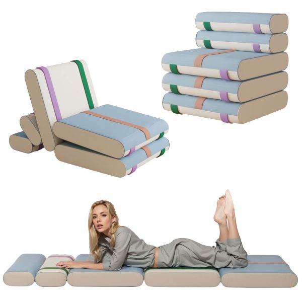 Cojín de asiento creativo multifuncional plegable para cama de piso