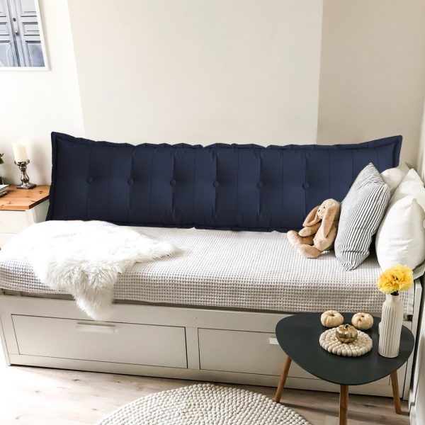 Large Headboard Reading Pillow Bolster Body Pillow Blue - Immagine 9
