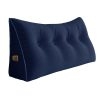 Velký klínový polštář na čtení pro postel Daybed Bolster Backrest Blue