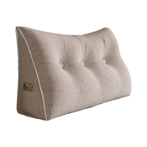Large Wedge Reading Pillow for Bed Daybed Bolster Backrest Light Pink - Image 14