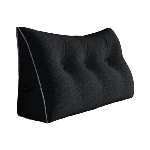Large Wedge Reading Pillow for Bed Daybed Bolster Backrest Black – 13 kép