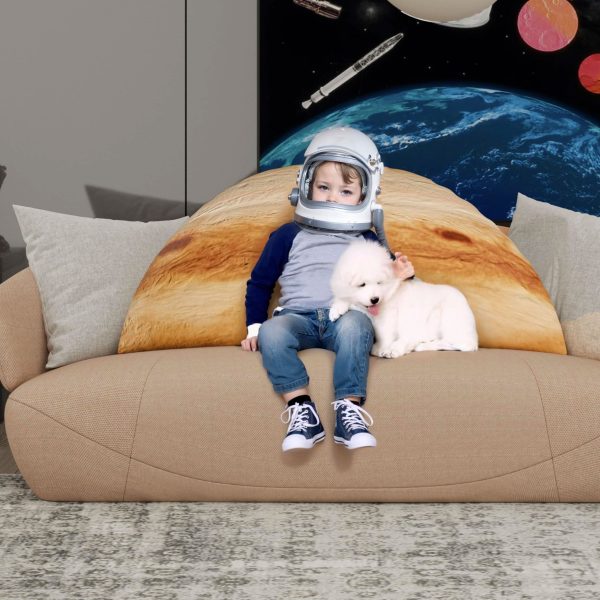 Space Themed Backrest Cushion for Kids - Headboard Pillow (Jupiter) - Imagen 5