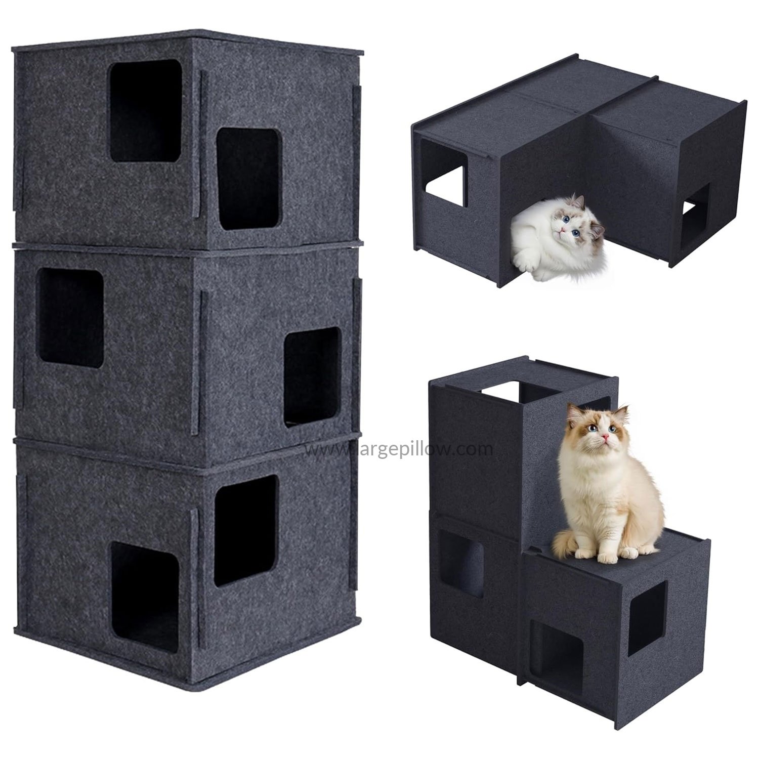 Caverna Para Gatos Hervimo 2 Em 1 - Espaçosa E Dobrável