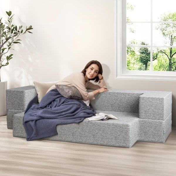 Portable Folding Sofa Bed, Play Mat: Space-Saving & Waterproof - Obrázek 2