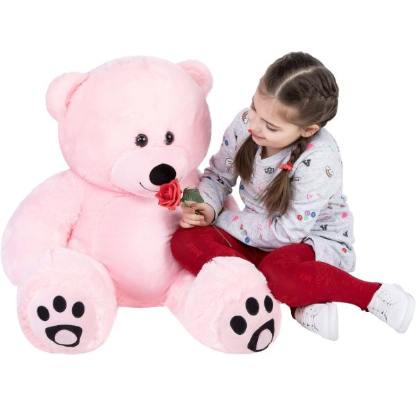 Large Cuddly Stuffed Animal Toy Big Teddy Bear Soft Bear Pink - Immagine 18
