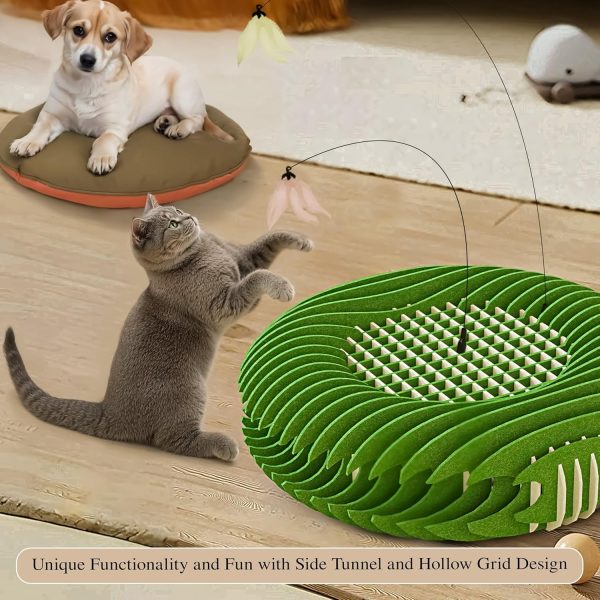 3D Felt Donut Pet Bed with Mat for Cats & Small Dogs - Εικόνα 3