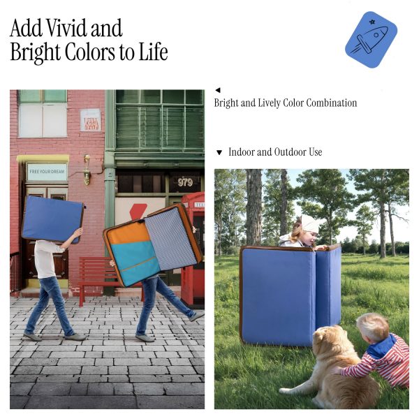 Foldable Book Shaped Floor Pillow Cushion, Unique Fun Gift - Obraz 4