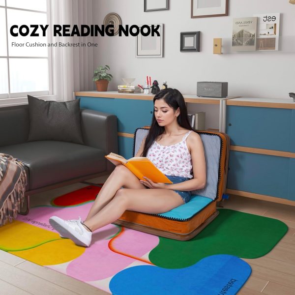 Foldable Book Shaped Floor Pillow Cushion, Unique Fun Gift - Obraz 7