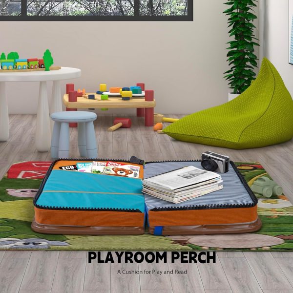 Foldable Book Shaped Floor Pillow Cushion, Unique Fun Gift - Obraz 9